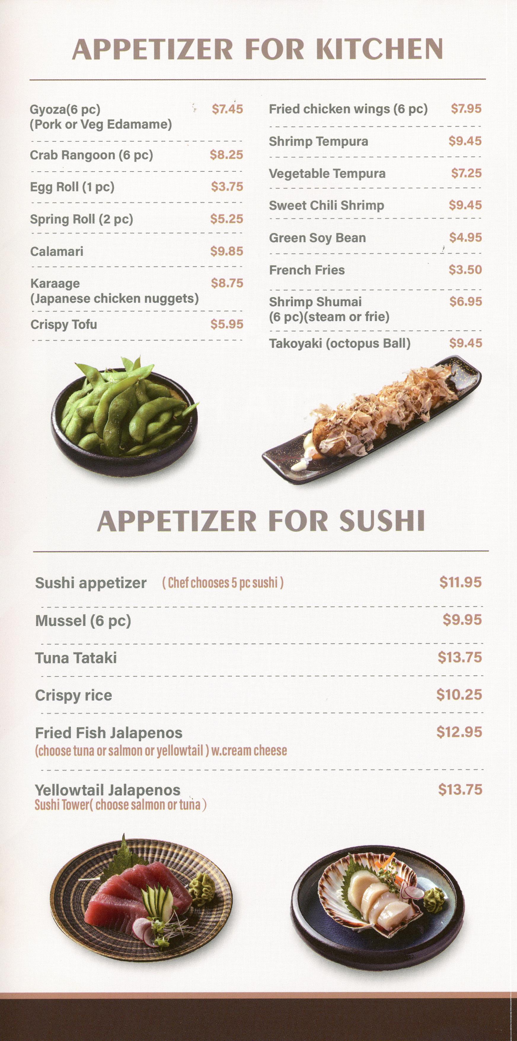 Menu Page 1