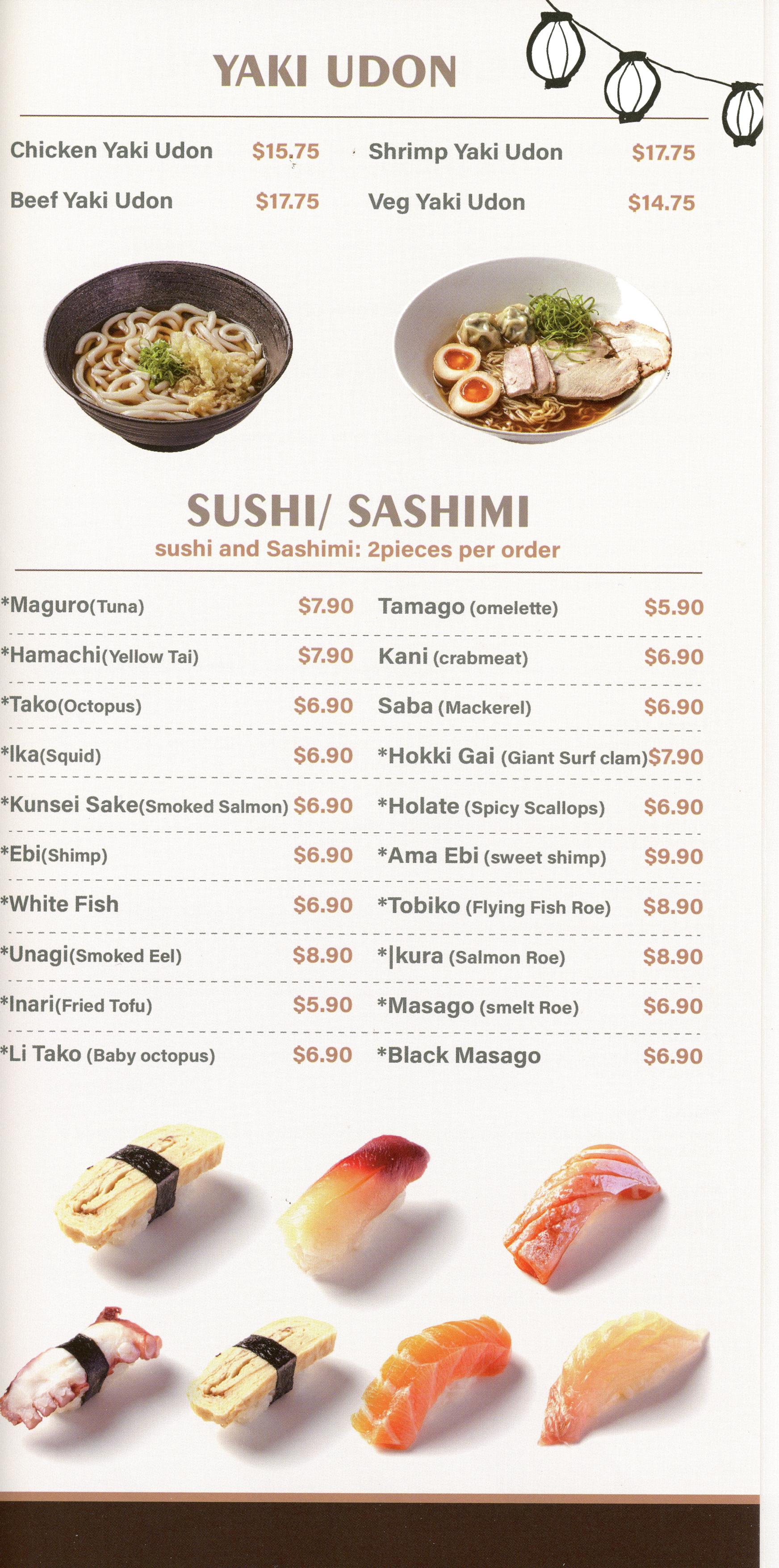 Menu Page 1
