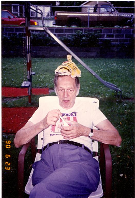 1990 Dad in back yard